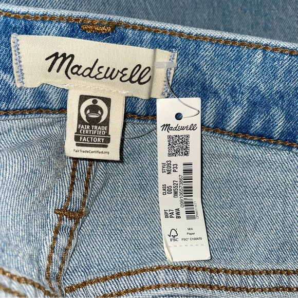 Madewell distressed superwide - leg Jean size 33P/L30/1/2 - Picture 6 of 14